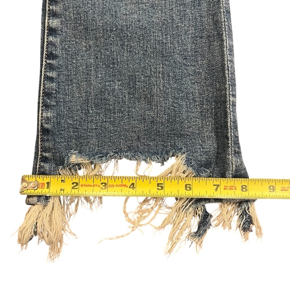 7 FOR ALL MANKIND High Waist Slim Kick Destroyed Hem Luxury Jeans Size 25 - Picture 14 of 16